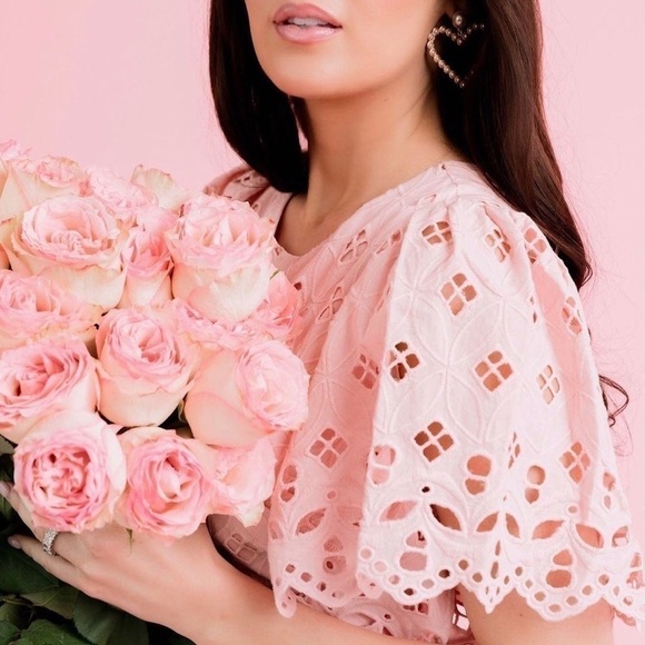 Rachel Parcell Pink Eyelet Sheath Dress - Picture 10 of 11